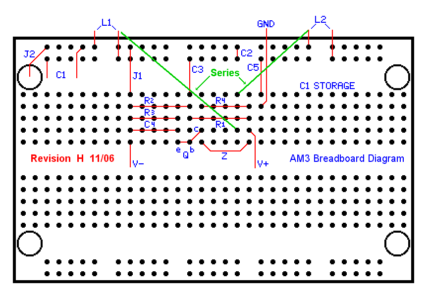 Solderless Breadboard diagram